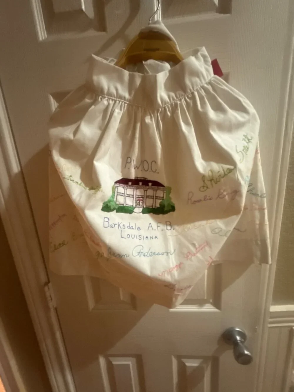 RARE-Barksdale A.F.B. Louisiana Handmade Embroidered Apron With Barksdale A.F.B.